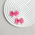 Ροζ φιόγκοι μαλλιών από κορδέλα grosgrain κλιπ πάπιας γλυκά αξεσουάρ μαλλιών για γυναίκες - Τριανταφυλλί