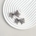Γκρι κορδέλα grosgrain φιόγκος τσιμπιδάκια μαλλιών για γυναίκες και κορίτσια γλυκά αξεσουάρ - Γκρι