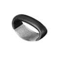 Stainless steel rocker garlic press with comfortable black handle for easy kitchen mincing. - Pure Plastic Handle / Black