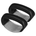 Stainless steel garlic press with black handle, manual curved garlic mincer tool, 2pcs set. - Garlic Press (2pcs)