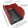 Adjustable bread slicer detail view showing precise dimensions and folding structure for home use. - Black