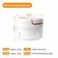 Mini manual garlic chopper, 170ml portable kitchen food processor for vegetable meat and onion slicing. - Manual Garlic Chopper