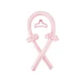 Heatless Curling Rod Set Pink Satin Hair Curler with Scrunchies and Claw Clip for Overnight Curls - Four-Piece Set / Champagne Pink
