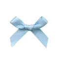 Light blue ribbon bow hairpin variant, sweet hair accessory for cute everyday styling. - Angled Bow / Blue
