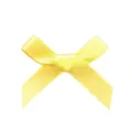 Yellow ribbon bow accessory, cute craft bow for hair clips and sweet DIY decoration item. - Angled Bow / Yellow