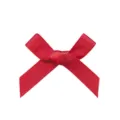 Mini Red Hair Bow Variant Clip Sweet Hair Accessories Cute DIY Craft Decoration Ribbon - Angled Bow / Bright Red