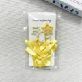 Set de 6 pinzas para el cabello de estrella con cintas amarillas, accesorios lindos. - Conjunto Amarillo