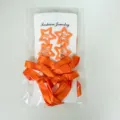 Set di fermagli per capelli a stella arancione con nastro, accessori per feste musicali. - Set Arancione