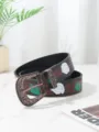 Vintage embossed bohemian belt for women with floral patterns and antique bronze buckle - 100cm / Red Bronze