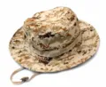 Outdoor tactical camouflage boonie hat with breathable eyelets and adjustable chin cord details. - Digital Camouflage