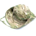 Outdoor tactical camouflage boonie hat with breathable side eyelets and adjustable chin strap. - CP Camouflage