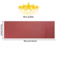 Red PVC woven table runner placemat 33x90cm waterproof heat insulation dining table decor - Fortune Grid Table Runner (90cm x 33cm) / Red