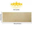 Gold PVC table runner waterproof non-slip dining table mat 33x90cm Nordic style decor mat - Fortune Grid Table Runner (90cm x 33cm) / Gold