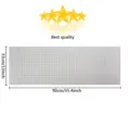 Nordic PVC table runner waterproof heat insulation dining mat 90x33cm minimalist decor - Fortune Grid Table Runner (90cm x 33cm) / Silver