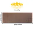 Nordic PVC Woven Table Runner Bronze Dining Mat Waterproof Non-Slip Heat-Insulation 90x33cm - Fortune Grid Table Runner (90cm x 33cm) / Brown