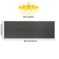 PVC table runner diamond texture dining mat waterproof heat resistant 33x90cm home decor - Fortune Grid Table Runner (90cm x 33cm) / Black