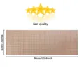 Nordic hollow PVC table runner gold embossed long dining table placemat waterproof anti-slip - Fortune Grid Table Runner (90cm x 33cm) / Rose Gold
