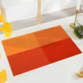 PVC gewebtes Tischset hitzebeständig und wasserdicht Tischmatte in Orange und Rot - Orange