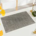 Grey-brown woven PVC placemat, heat-resistant and waterproof table mat for luxury dining decor. - 45X30CM / Linen Gold