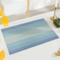 Blue gradient PVC placemat, stylish dining table mat, heat-resistant table decoration. - 45X30CM / Cyan Blue