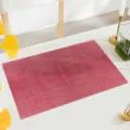 Premium red PVC woven placemat, heat resistant and waterproof table mat for dining decor. - 45X30CM / Red