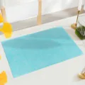 Light blue PVC woven placemat, waterproof heat resistant dining table mat for kitchen luxury decor. - 45X30CM / Lake Blue