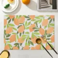 Tovaglietta in Pelle Limone Impermeabile Anti-Olio Isolamento Termico Stile Nordico - Foglie di Limone