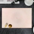 Nordic PVC waterproof oil-proof placemat heat insulation pad elegant rose gold swirl design - 45x30cm / Rose Gold