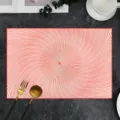 Nordic PVC Western placemat, waterproof oil-proof heat-insulating table mat for home kitchen decor. - 45x30cm / Red