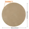 Round jute placemat 38cm natural burlap table mat heat resistant rustic dining decor. - Diameter 38cm / Jute Color