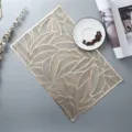 Χρυσό κενό φύλλο PVC σουπλά αντιθερμικό χαλί τραπεζίου κομψή διακόσμηση κουζίνας νέο - 30x45cm / Χρυσό