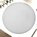 Round leather placemat waterproof oil-proof heat insulation table mat for dining room decor - Round / Gray