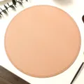 Round leather placemat in pink solid color, waterproof heat insulation table mat for dining. - Round / Pink