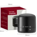Mini tapon de vino negro de silicona grado alimentario sello hermetico 39x40mm - Tapón profesional para vino para conservar la frescura