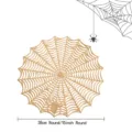 Halloween spiderweb placemat round 38cm gold PVC table mat festive dining decoration - Placemat (Dia 38cm) / Gold