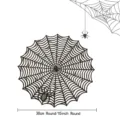 Halloween spider web placemat 38cm round black PVC heat resistant dining table mat decor - Placemat (Dia 38cm) / Black