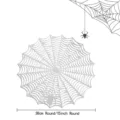 Halloween Spider Web Placemat 38cm Round PVC Waterproof Heat Resistant Dining Table Mat - Placemat (Dia 38cm) / Silver
