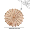 Halloween spider web placemat 38cm round PVC heat-resistant waterproof table mat - Placemat (Dia 38cm) / Bronze