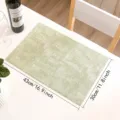 Minimalist green PU leather placemat, waterproof and heat-insulating rectangular table mat. - Matcha Green