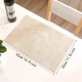 Rectangle PU leather placemat, modern minimalist waterproof and heat-insulating table mat. - Beige