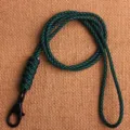 Handmade braided lanyard with metal hook, dark green wrist strap for phone, keys, ID badge. - Green Camo Plaid