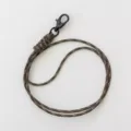 Camouflage paracord lanyard with black metal clasp, durable handmade neck strap for phone or keys. - Army Green & Brown Camouflage