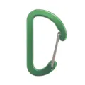 Green aluminum D-shaped carabiner outdoor clip for backpack keys water bottle lightweight tool - No. 4 D-Hook / No. 4 D-Ring Carabiner in Green
