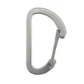 Mosquetón de aleación de aluminio en forma de D llavero de exterior gancho para mochila plata - No. 4 Gancho en D / Mosquetón en D n.º 4 plateado