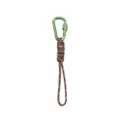 Portachiavi con moschettone tattico in paracord con gancio di bloccaggio per campeggio all'aperto. - Verde