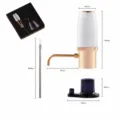 Electric Wine Decanter Champagne Gold Rapid Aerator Pouring Dispenser Tool Kit SKU - Charging Single Machine + Storage Base + Metal Tube / Rose Gold