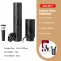 Electric wine opener and decanter set with accessories, rechargeable automatic wine tool kit. - Deluxe Four-Piece Upgrade Set / Black