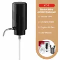 Aérateur et distributeur de vin électrique avec câble de charge USB et tube en silicone - A1 Unité Simple ABS/Distributeur + Tuyau en Silicone