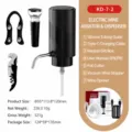 Ensemble de decanteur et distributeur de vin electrique avec coupe-capsule - A4 Carafe ABS + Bouchon sous Vide + Coupe-Capsule + Tire-Bouchon