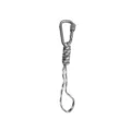 Portachiavi in paracord con moschettone di bloccaggio, corda mimetica intrecciata per outdoor. - grigio-argento